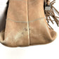 CHANEL Chocolate Bar Logo Fringe Tassel Shoulder Bag for Women, Beige