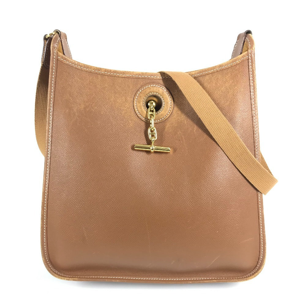 HERMES ヴィンテージ ヴェスパPM ヴェスパ PM 斜め掛け カバン ショルダーバッグ レザー ユニセックス ブラウン