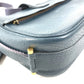 HERMES Logo Noumea Bag Shoulder Bag Handbag Drawstring Shoulder Bag Leather Unisex Navy