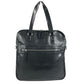 HERMES Vintage Logo Handbag Tote Bag Shoulder Bag Business Bag Document Bag Leather Unisex Black