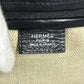 HERMES Vintage Logo Handbag Tote Bag Shoulder Bag Business Bag Document Bag Leather Unisex Black