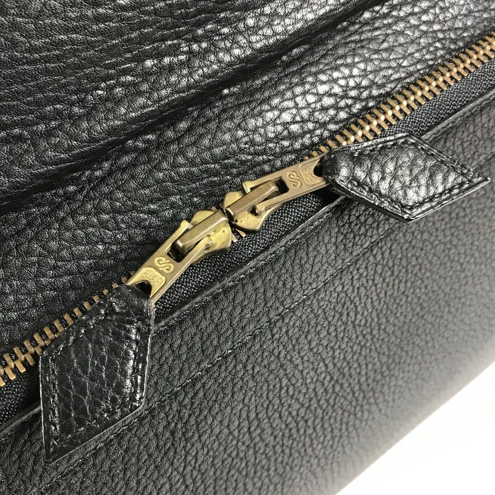 HERMES Vintage Serviette Bag Tote Bag Document Bag Handbag Business Bag Leather Unisex Black