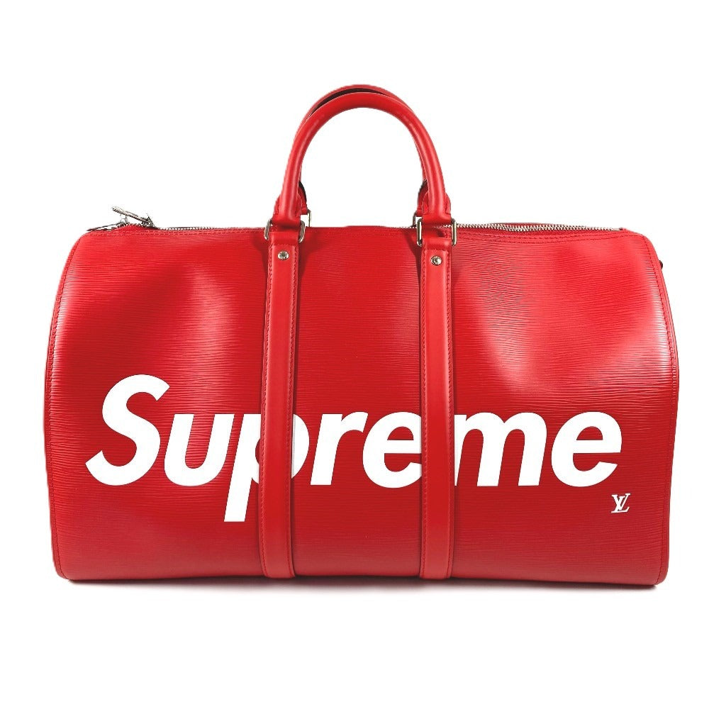 LOUIS VUITTON M53419 Epi Supreme Collaboration Keepall Bandouliere 45 Travel Bag Holdall Bag Boston Bag Epi Leather Men's Red