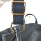 HERMES Vintage Rodeo de Logo Bag Crossbody Shoulder Bag Leather Unisex Navy