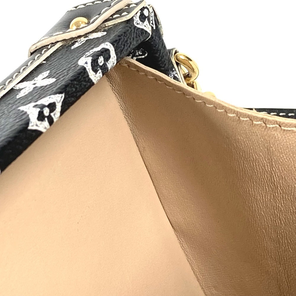 LOUIS VUITTON M44437 モノグラム キャットグラム 猫 プティットマル カバン 斜め掛け ボックスバッグ 2WAY クラッチバッグ ショルダーバッグ レザー ユニセックス ブラック
