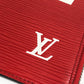 LOUIS VUITTON M67722 Epi Leather Pochette Jour GM, a Supreme collaboration clutch bag in red.
