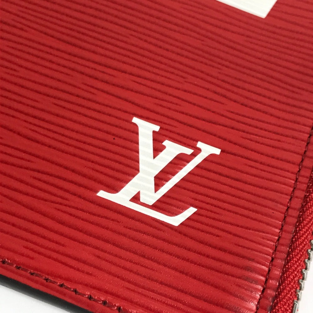 LOUIS VUITTON M67722 Epi Leather Pochette Jour GM, a Supreme collaboration clutch bag in red.