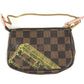 LOUIS VUITTON N41433 Damier Mini Pochette Accessoires Bag Accessory Pouch Chain Bag Handbag Damier Canvas Unisex Ebene Brown