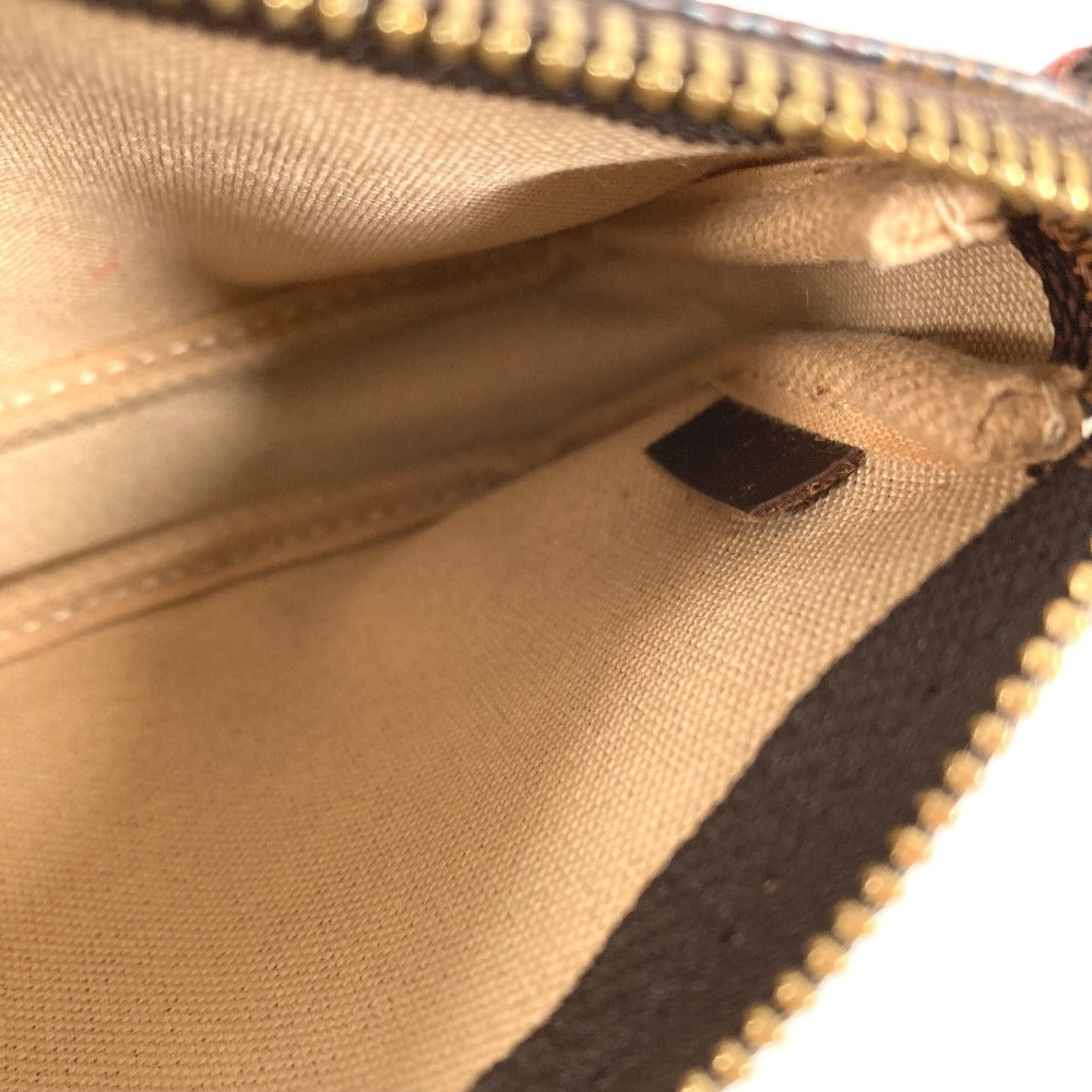 LOUIS VUITTON N41433 Damier Mini Pochette Accessoires Bag Accessory Pouch Chain Bag Handbag Damier Canvas Unisex Ebene Brown