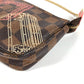 LOUIS VUITTON N41433 Damier Mini Pochette Accessoires Bag Accessory Pouch Chain Bag Handbag Damier Canvas Unisex Ebene Brown