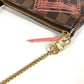 LOUIS VUITTON N41433 Damier Mini Pochette Accessoires Bag Accessory Pouch Chain Bag Handbag Damier Canvas Unisex Ebene Brown