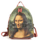 LOUIS VUITTON M43375 Masters Collection Mona Lisa Palm Springs Backpack Leather Unisex Khaki