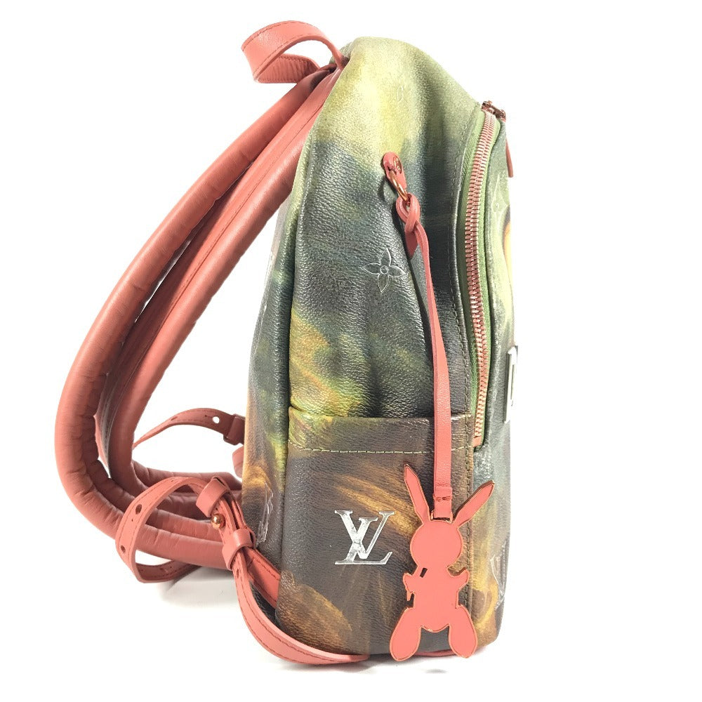 LOUIS VUITTON M43375 Masters Collection Mona Lisa Palm Springs Backpack Leather Unisex Khaki