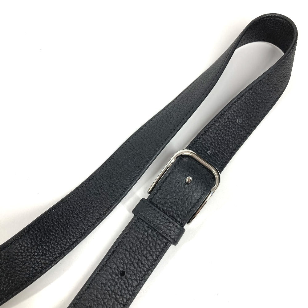 HERMES Steve Light Junior Crossbody Flap Bag Messenger Bag Shoulder Bag Togo Unisex Black
