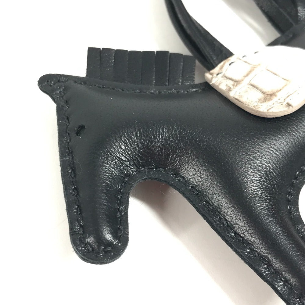 HERMES Cheval Himalaya Rodeo PM Touch Rodeo PM Horse Bag Charm Charm Agneau Milo Unisex Black/Himalaya Black