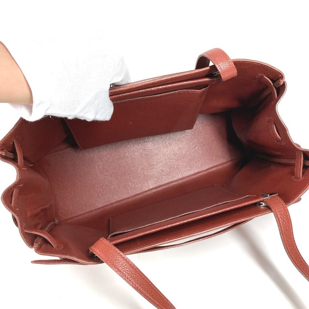 HERMES Sellier Hardware Cabana Bag Tote Bag Shoulder Bag Leather Unisex Brown