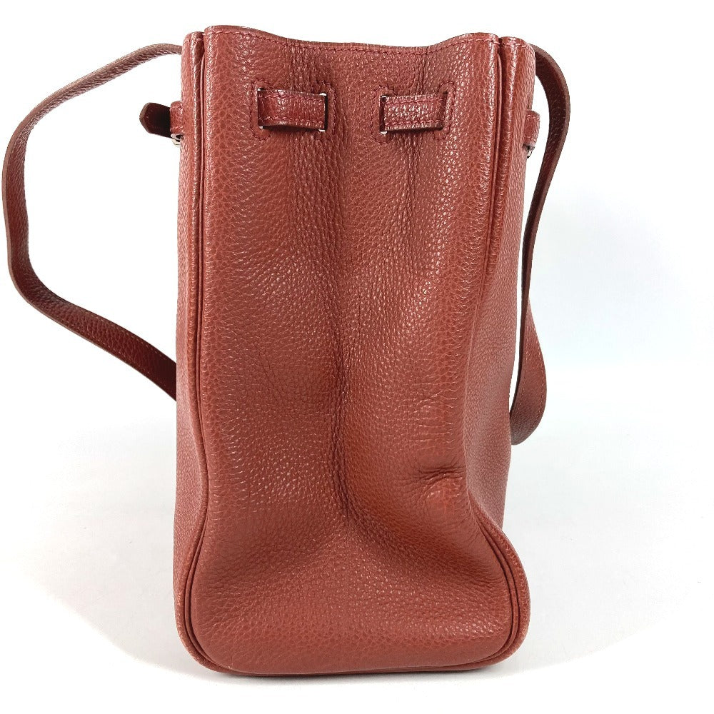 HERMES Sellier Hardware Cabana Bag Tote Bag Shoulder Bag Leather Unisex Brown