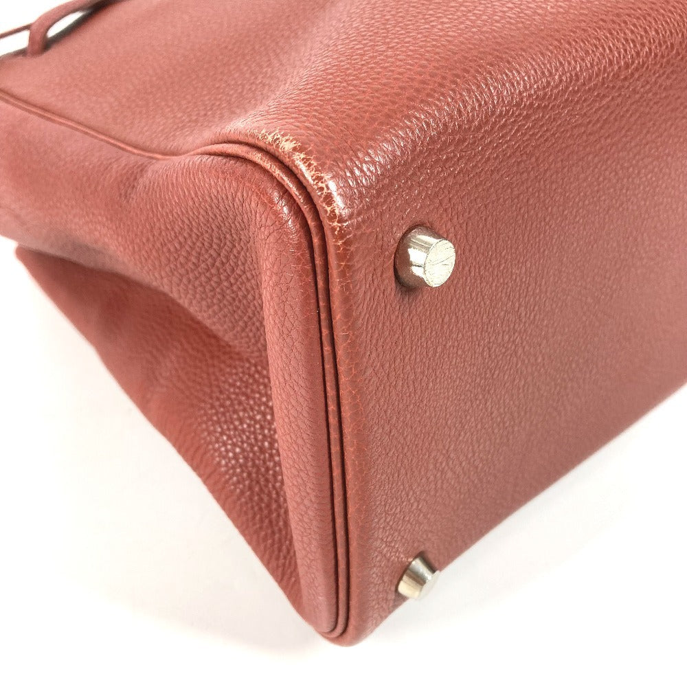 HERMES Sellier Hardware Cabana Bag Tote Bag Shoulder Bag Leather Unisex Brown
