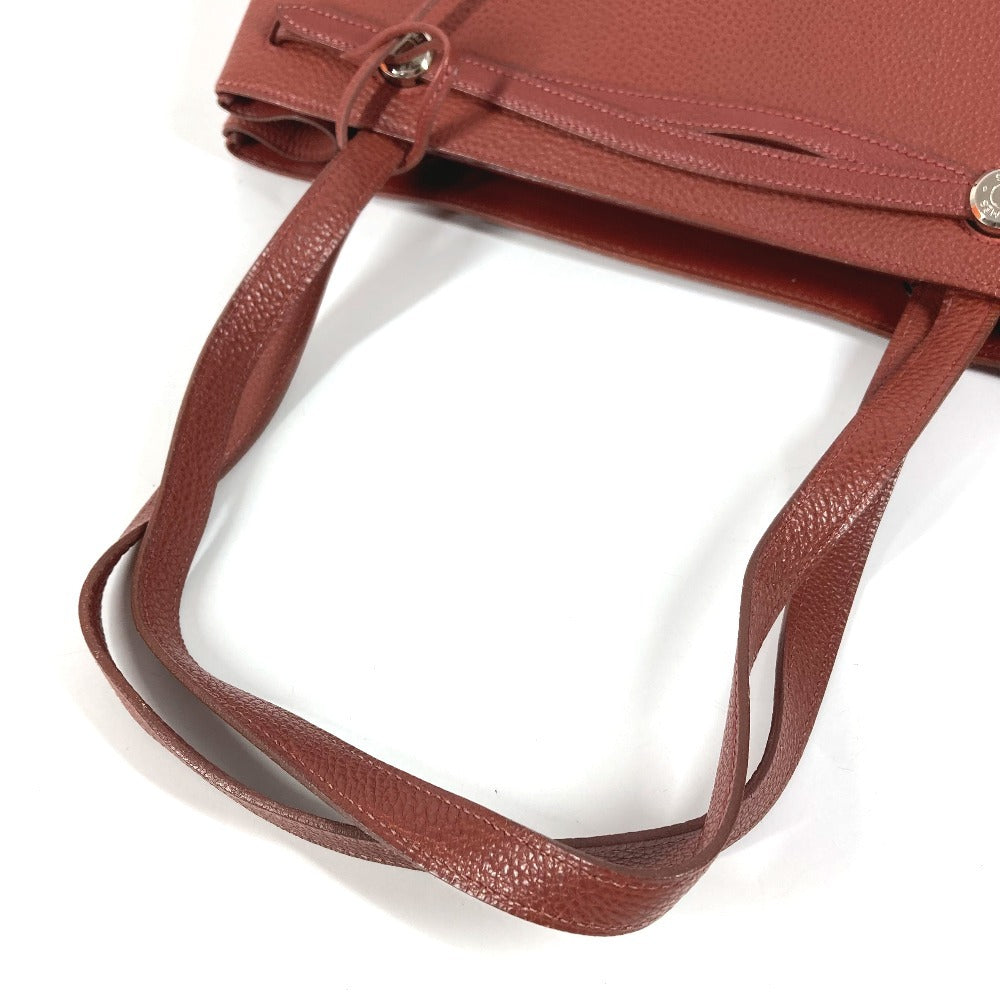 HERMES Sellier Hardware Cabana Bag Tote Bag Shoulder Bag Leather Unisex Brown