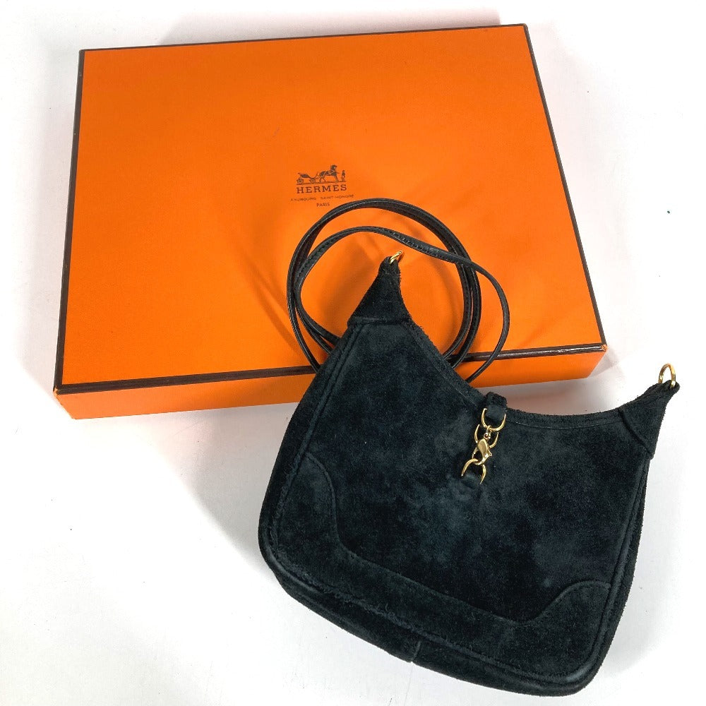 HERMES Mini Mini Trim Mini Mini Trim Shoulder Bag Pochette Shoulder Bag Doblis Ladies Black