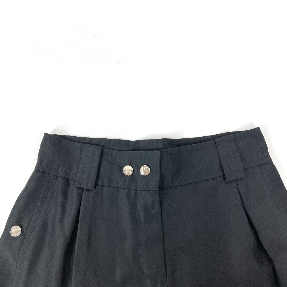 LOUIS VUITTON Logo Hardware Half Pants Bottoms Apparel Pants Silk Ladies Black