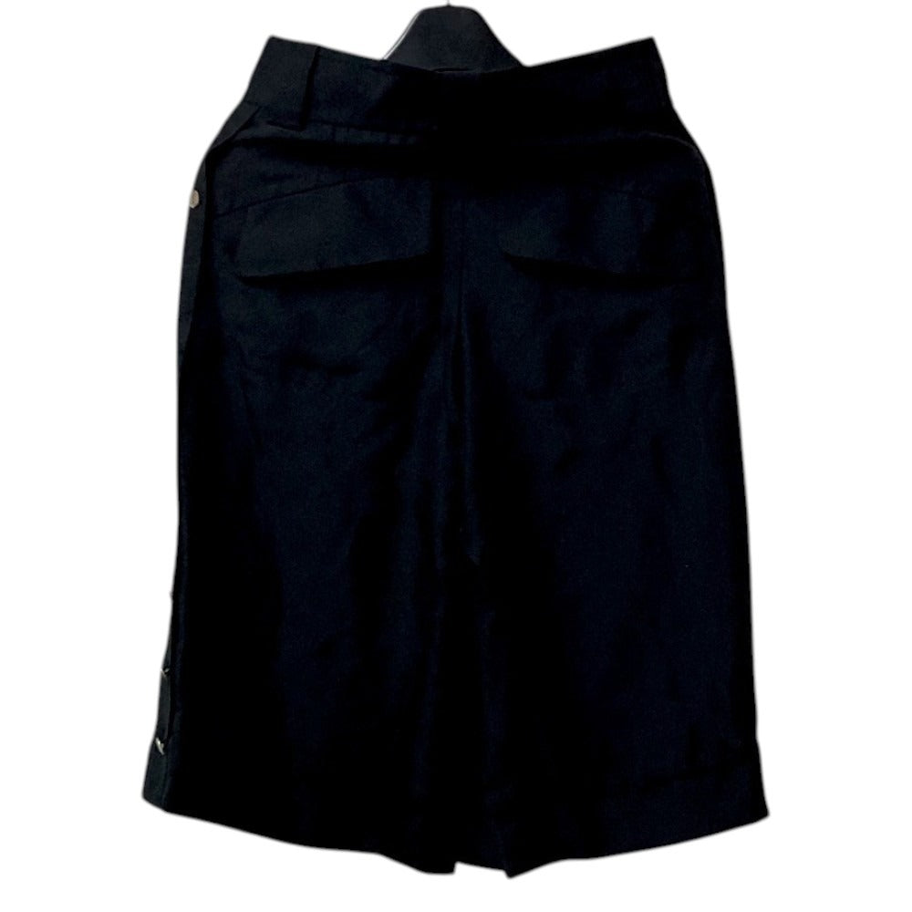 LOUIS VUITTON Logo Hardware Half Pants Bottoms Apparel Pants Silk Ladies Black
