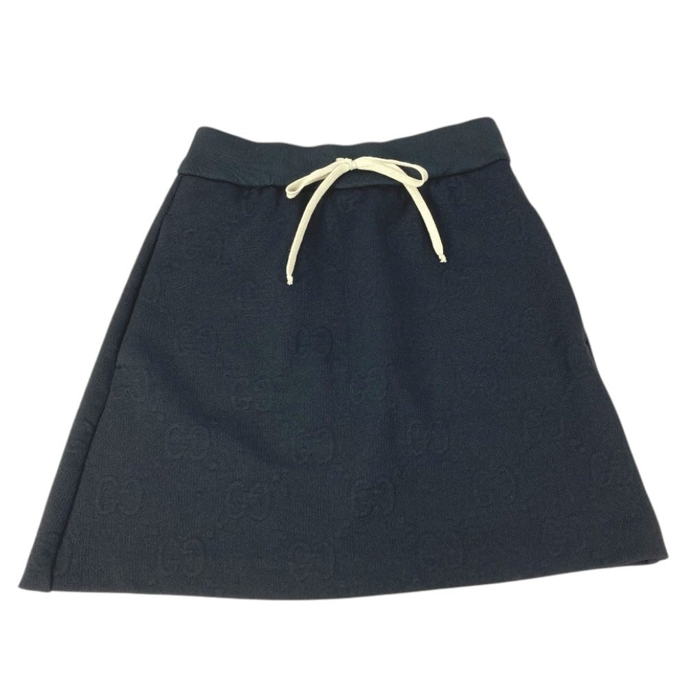 GUCCI 655183 GG Logo Jacquard Skirt Apparel Bottoms Mini Skirt Polyester Women's Black