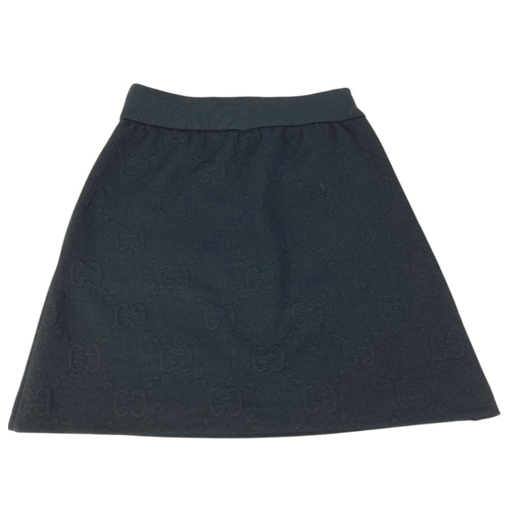 GUCCI 655183 GG Logo Jacquard Skirt Apparel Bottoms Mini Skirt Polyester Women's Black