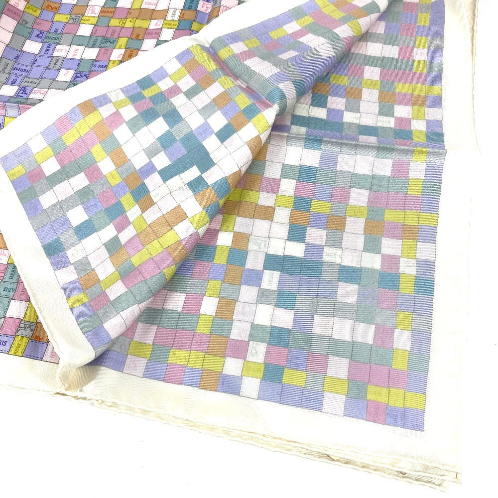 HERMES BOLDUC AU CARRE Bolduc Ribbon Carre 90 Carre 90 Scarf Silk Unisex Multicolor