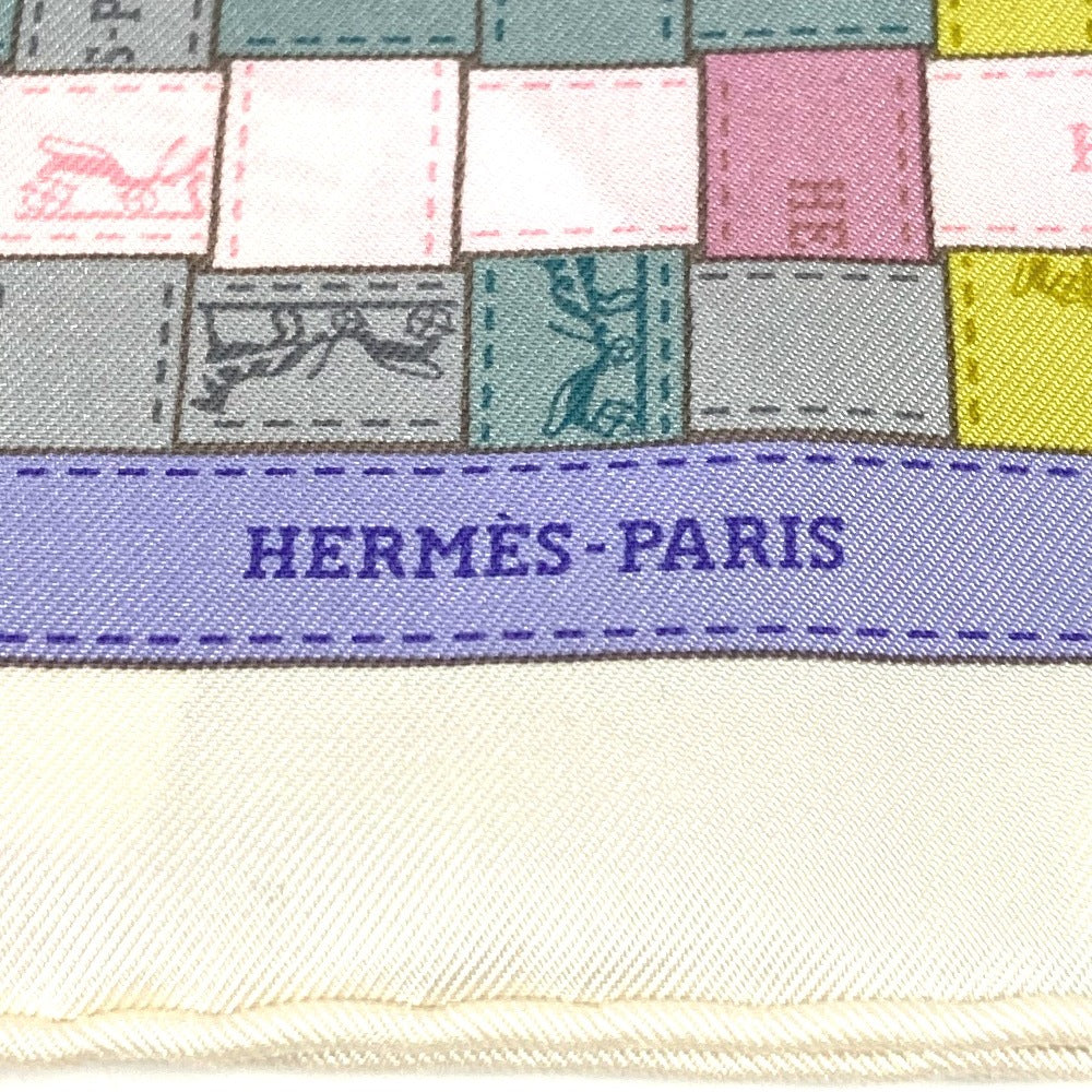 HERMES BOLDUC AU CARRE Bolduc Ribbon Carre 90 Carre 90 Scarf Silk Unisex Multicolor