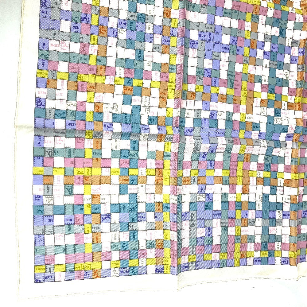 HERMES BOLDUC AU CARRE Bolduc Ribbon Carre 90 Carre 90 Scarf Silk Unisex Multicolor