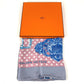 HERMES BOUCLES ET GALONS DU TSAR Tsar's Buckles and Braids Carre 90 Carre 90 Carre Wash Scarf Silk Unisex Pink