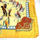 HERMES Real Escuela Andaluza Del Arte Ecuestre Royal Andalusian School of Equestrian Art Carre 90 Scarf Silk Unisex Orange