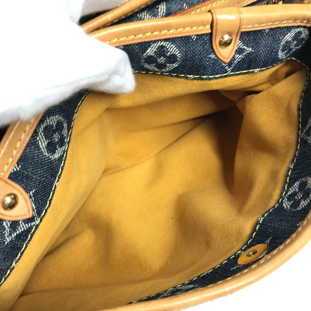 LOUIS VUITTON M95334 Monogram Denim Porte Épaule Rayures MM Shoulder Bag Monogram Denim Canvas Unisex Blue