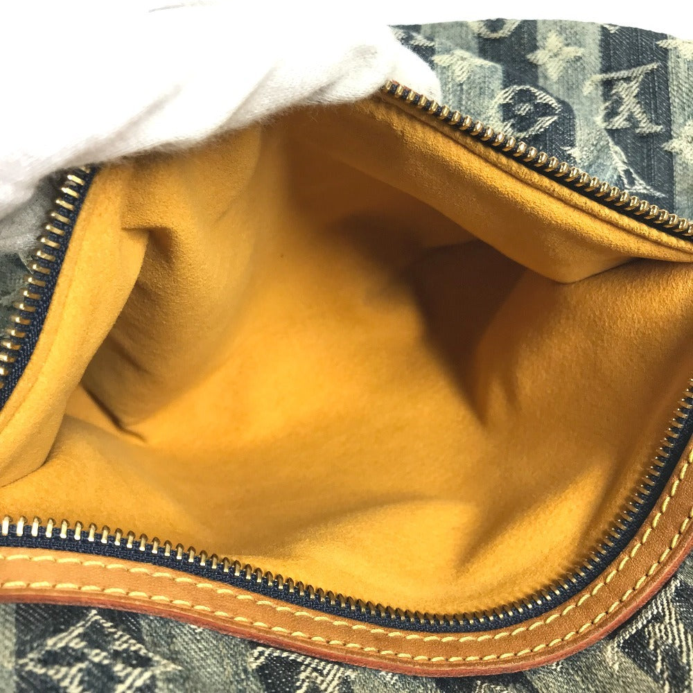 LOUIS VUITTON M95334 Monogram Denim Porte Épaule Rayures MM Shoulder Bag Monogram Denim Canvas Unisex Blue