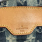 LOUIS VUITTON M95334 Monogram Denim Porte Épaule Rayures MM Shoulder Bag Monogram Denim Canvas Unisex Blue