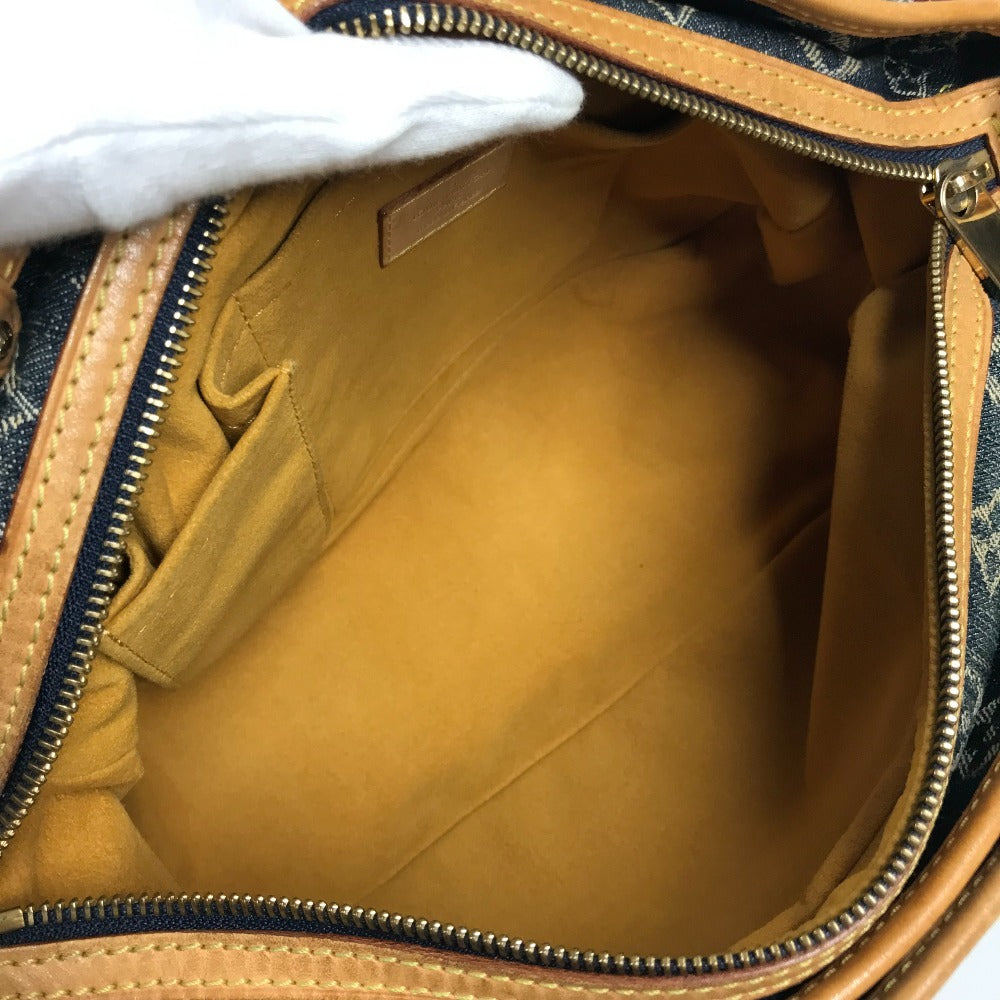 LOUIS VUITTON M95334 Monogram Denim Porte Épaule Rayures MM Shoulder Bag Monogram Denim Canvas Unisex Blue