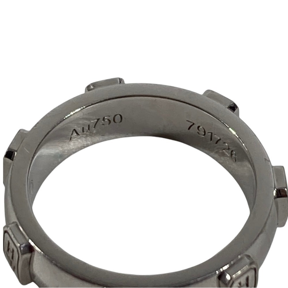 HARRY WINSTON 1P ダイヤ ダイヤモンド HW ロゴ バンド リング アクセサリー ジュエリー 金 K18 18K リング・指輪 Au750 レディース シルバー