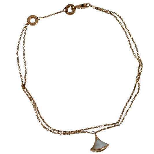 BVLGARI ディーヴァ ドリーム ブレスレット シェル アクセサリー ジュエリー ２連 K18 18K 金 ブレスレット Au750 レディース ピンクゴールド
