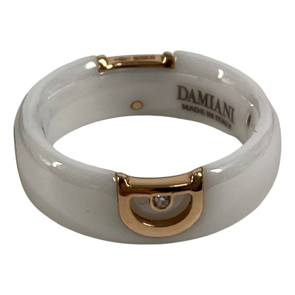 Damiani 20087249 1PD D.ICON D.Icon Ring Diamond Accessory Jewelry Ring Ceramic Men's White