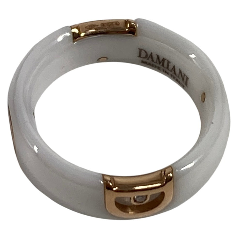 Damiani 20087249 1PD D.ICON D.Icon Ring Diamond Accessory Jewelry Ring Ceramic Men's White