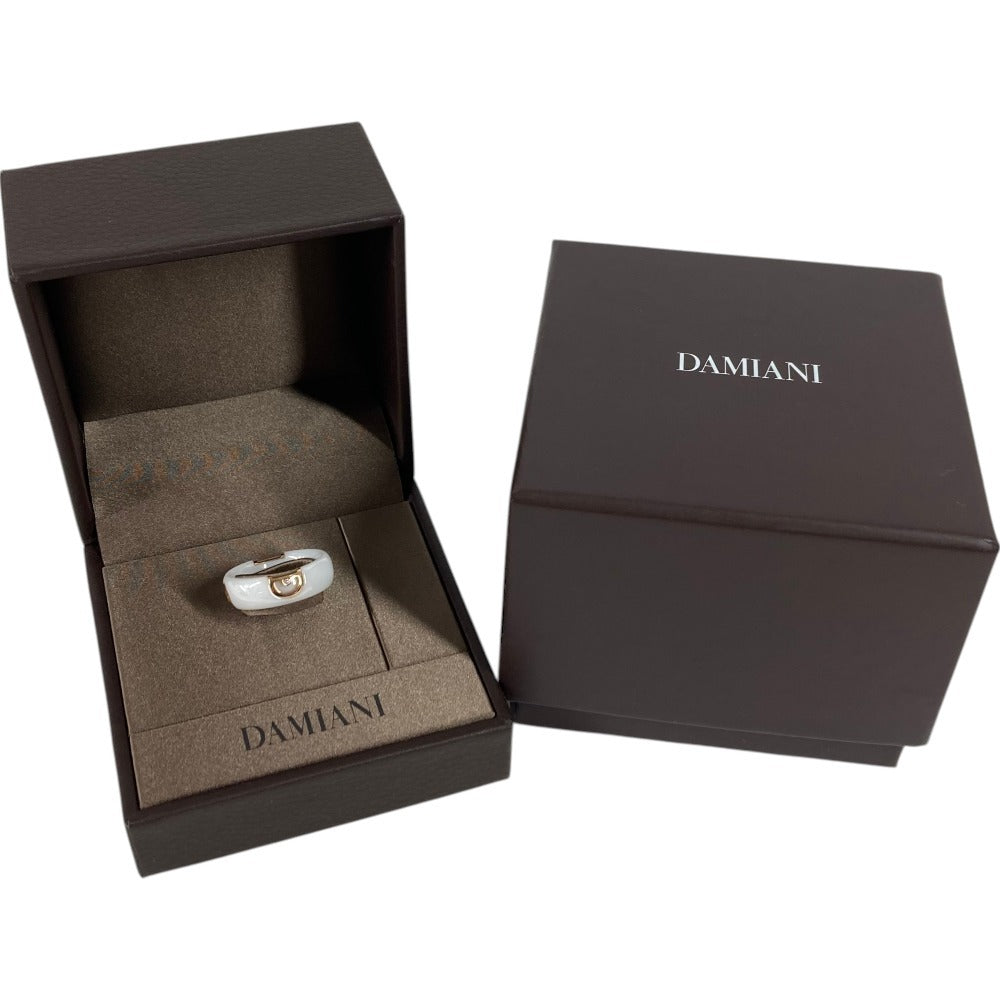 Damiani 20087249 1PD D.ICON D.Icon Ring Diamond Accessory Jewelry Ring Ceramic Men's White