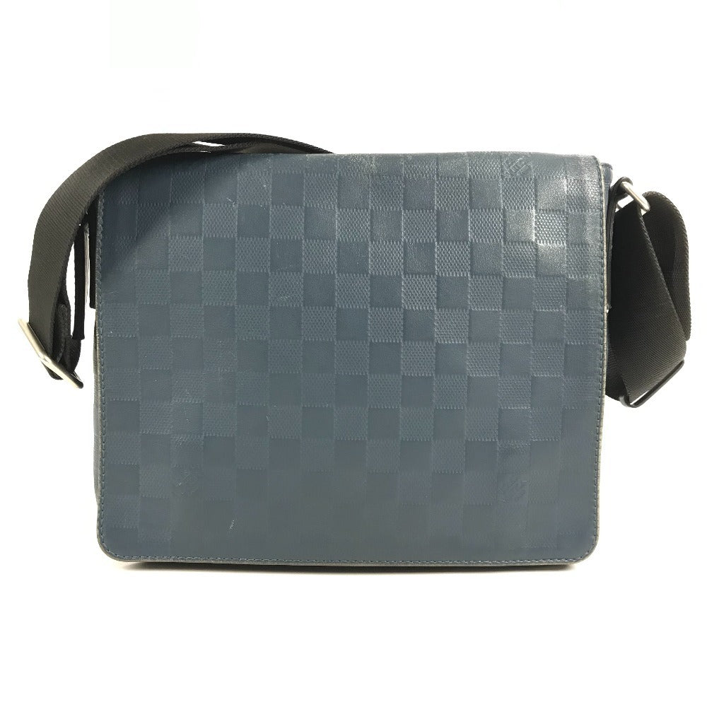 LOUIS VUITTON N41035 Damier Infini District PM Flap Messenger Bag Bicolor Shoulder Bag Damier Infini Leather Unisex Orion Blue