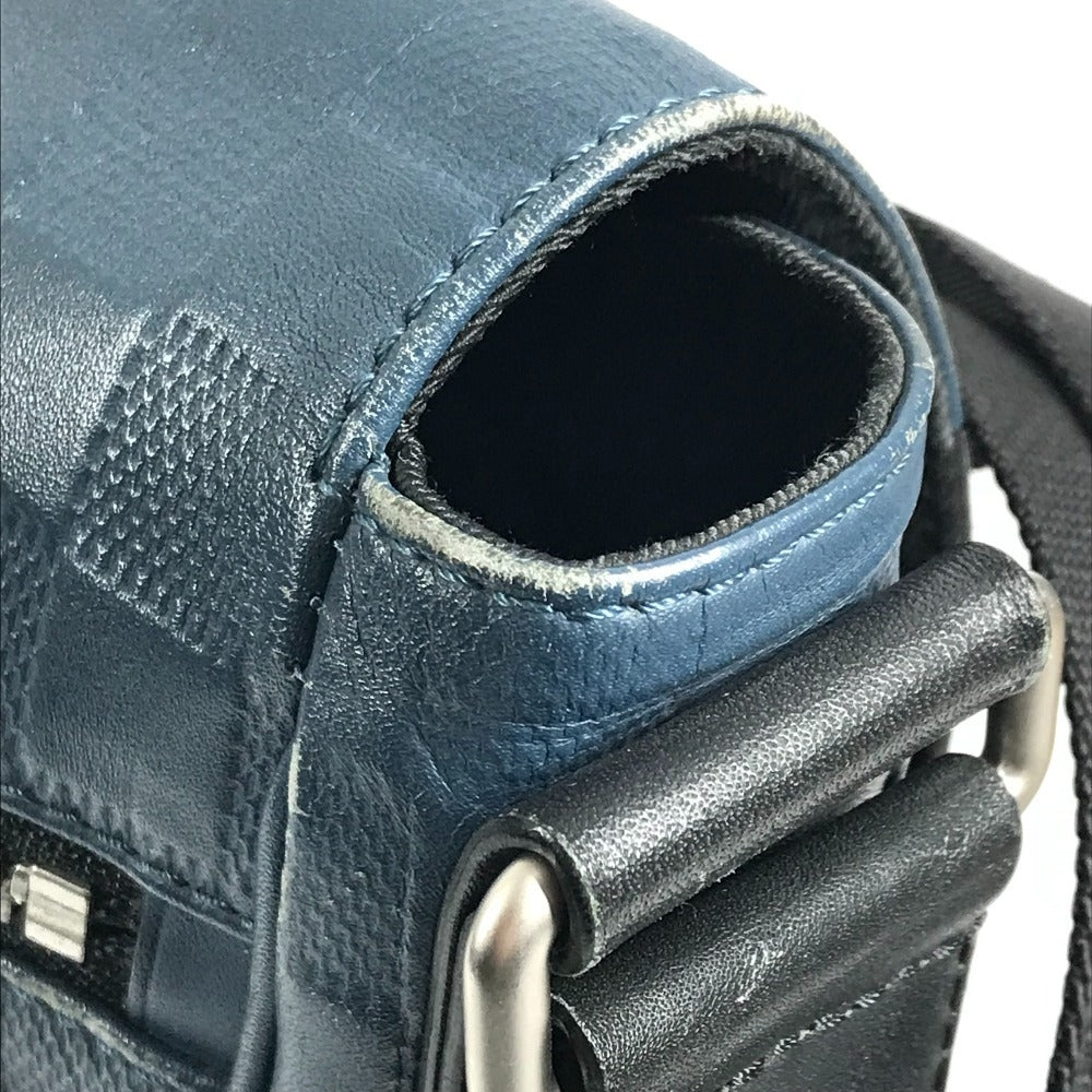 LOUIS VUITTON N41035 Damier Infini District PM Flap Messenger Bag Bicolor Shoulder Bag Damier Infini Leather Unisex Orion Blue
