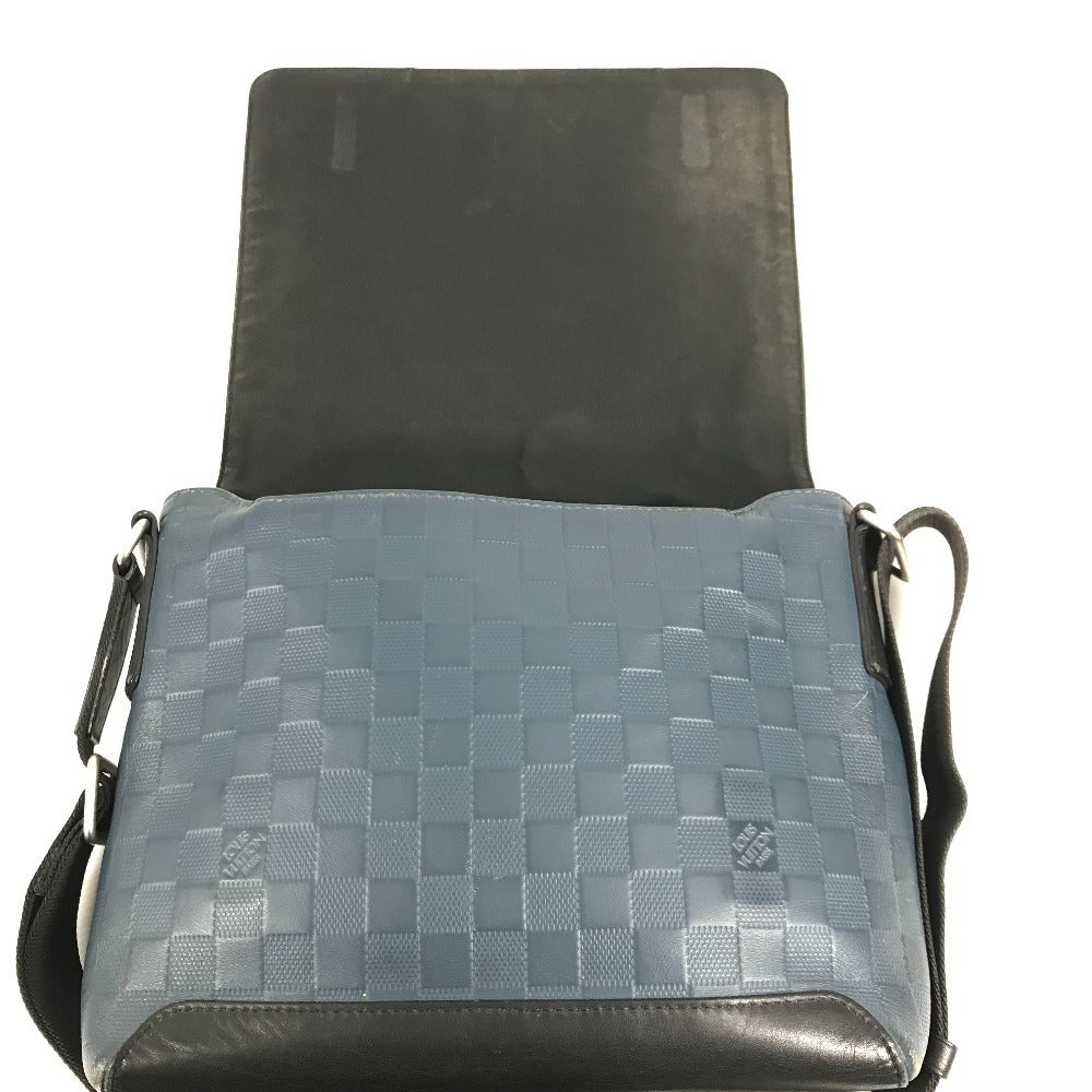 LOUIS VUITTON N41035 Damier Infini District PM Flap Messenger Bag Bicolor Shoulder Bag Damier Infini Leather Unisex Orion Blue