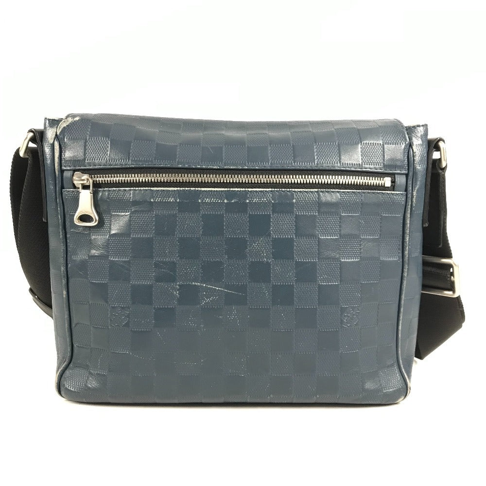 LOUIS VUITTON N41035 Damier Infini District PM Flap Messenger Bag Bicolor Shoulder Bag Damier Infini Leather Unisex Orion Blue