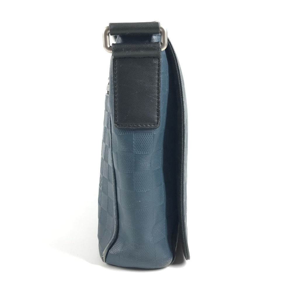 LOUIS VUITTON N41035 Damier Infini District PM Flap Messenger Bag Bicolor Shoulder Bag Damier Infini Leather Unisex Orion Blue