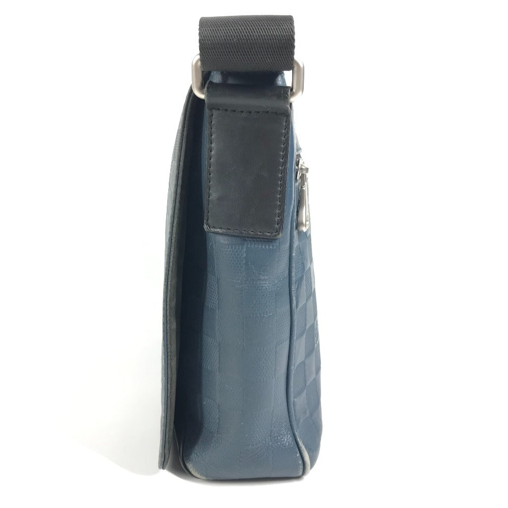 LOUIS VUITTON N41035 Damier Infini District PM Flap Messenger Bag Bicolor Shoulder Bag Damier Infini Leather Unisex Orion Blue