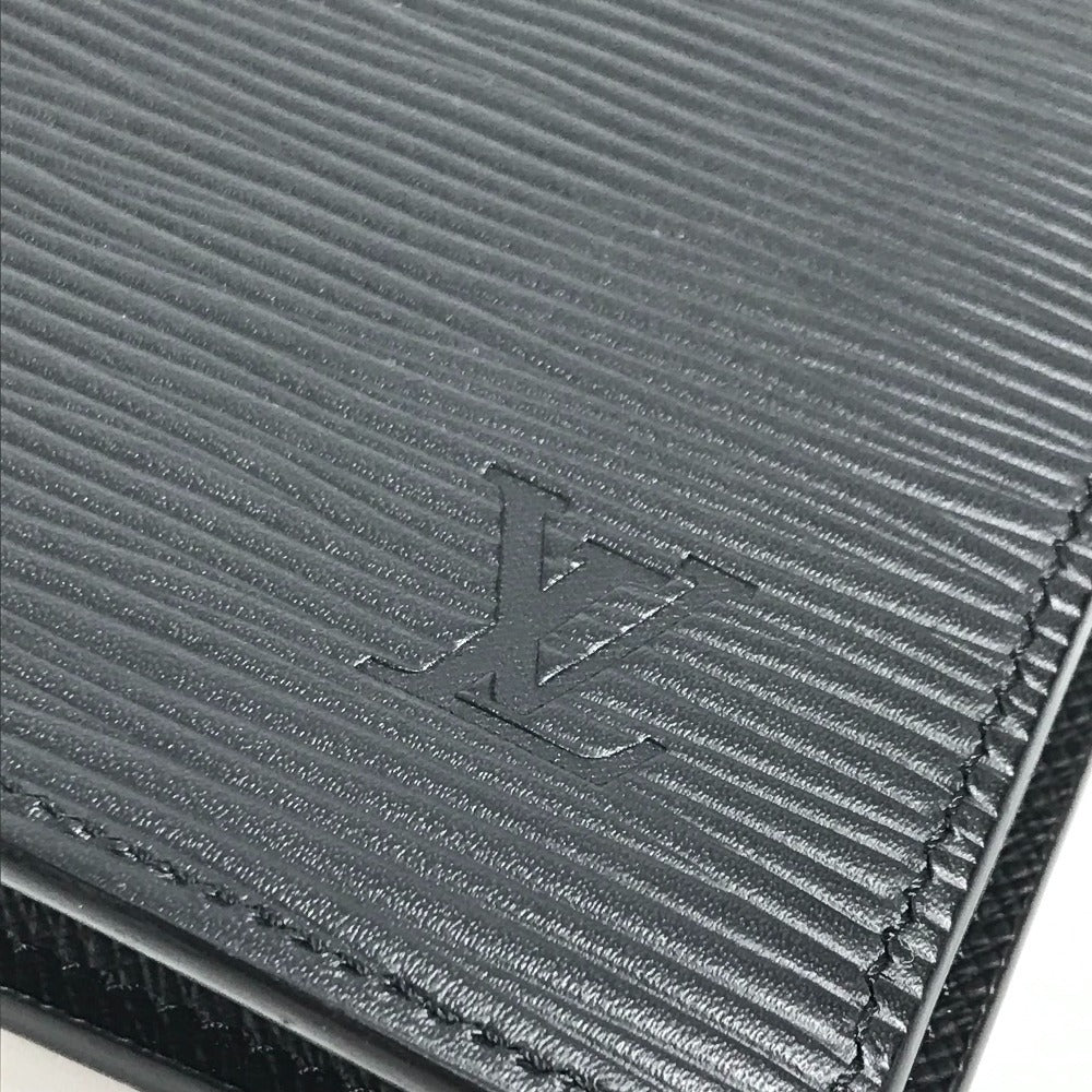 LOUIS VUITTON M60622 Epi Portefeuille Brazza Bi-fold Long Wallet Epi Leather Unisex Noir Black
