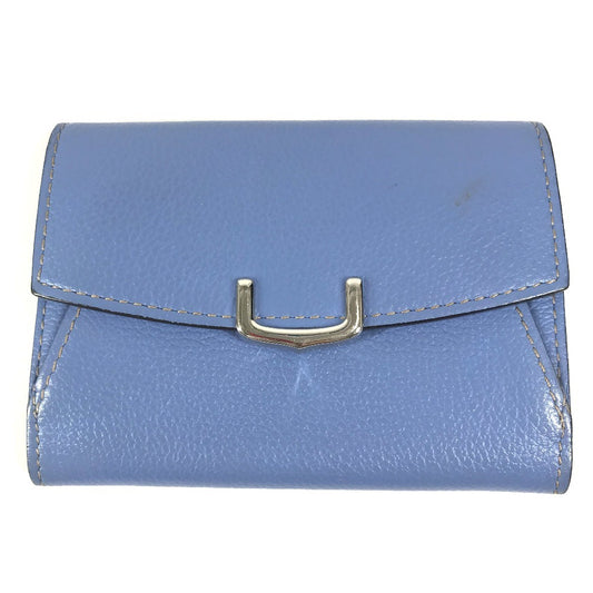 CARTIER Wallet, Coin Purse, Card Holder, Business Card Holder, Pass Case, Coin Case, Leather, Unisex, Blue